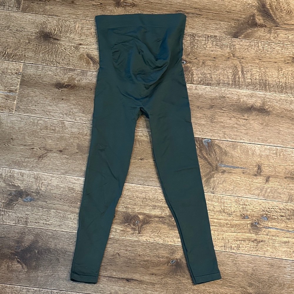 BLANQI Maternity High-Waisted Leggings - Dark Green
